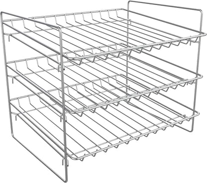 Lavish Home Canned Food Organizer, Chrome Plated Iron, Holds up to 36 Cans