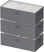10inch 3 Pack Under Bed Storage Containers, 10 Inch Tall Underbed Clothes Storage Organizer Bin with Clear Window，Foldable Box Basket for Clothes, Closet, Bed Sheets and Blankets Gray