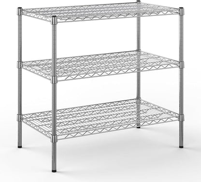 21" Deep x 36" Wide x 34" Height Wire Shelving Kit | 3-Tier | NSF Commercial Storage Rack Unit