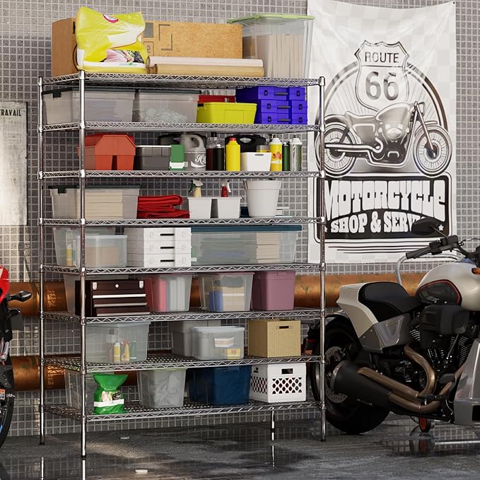 24" Deep x 54" Wide x 74" Height Wire Shelving Kit | 8-Tier | NSF Commercial Storage Rack Unit
