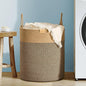 Nunsino Laundry Hamper 62L,Large Laundry Basket for Clothes,Decorative Storage Basket for Blankets,Cotton Rope Woven basket for bedroom,Dark Brown