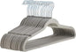 Amazon Basics Slim Velvet Non-Slip Space Saving Suit Clothes Hangers, Sturdy Metal, Gray/Silver, 30-Pack