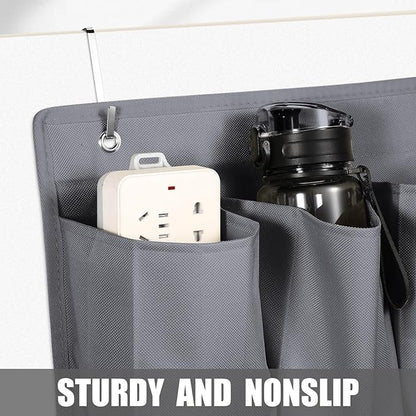Berlune 2 Pcs RV Shoe Storage Pockets Bed 44.1 Inches Hanging RV Organizer with 10 Sturdy Hooks for Shoes Toys Tools Accessories(Gray)