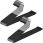 Zober Pants Hangers Non Slip - Open Ended Pants and Jean Hangers for Closet - Space Saving Clothes Hanger - Strong, Durable, Metal Pant Hangers (Black)