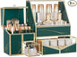 Youdepot Glass Makeup Organizer for Vanity and Bathroom Countertop – Large Cosmetic Display Case and Skincare Storage Solution