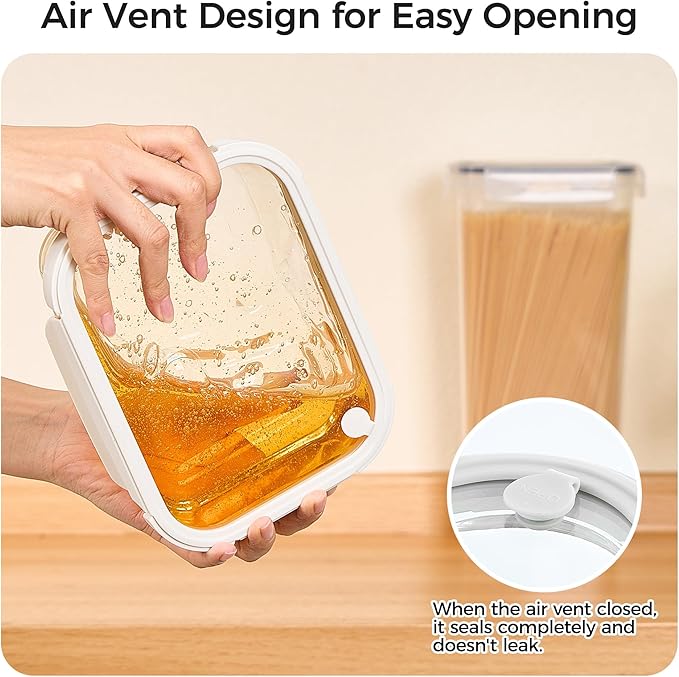 Vtopmart 5 Pack 35oz Glass Food Containers with Glass-Lids & Air Vent, Meal Prep Food Container Sets, Reusable Lunch box for leftovers, Save for Microwave, Oven, Freezer, and Dishwasher, BPA Free