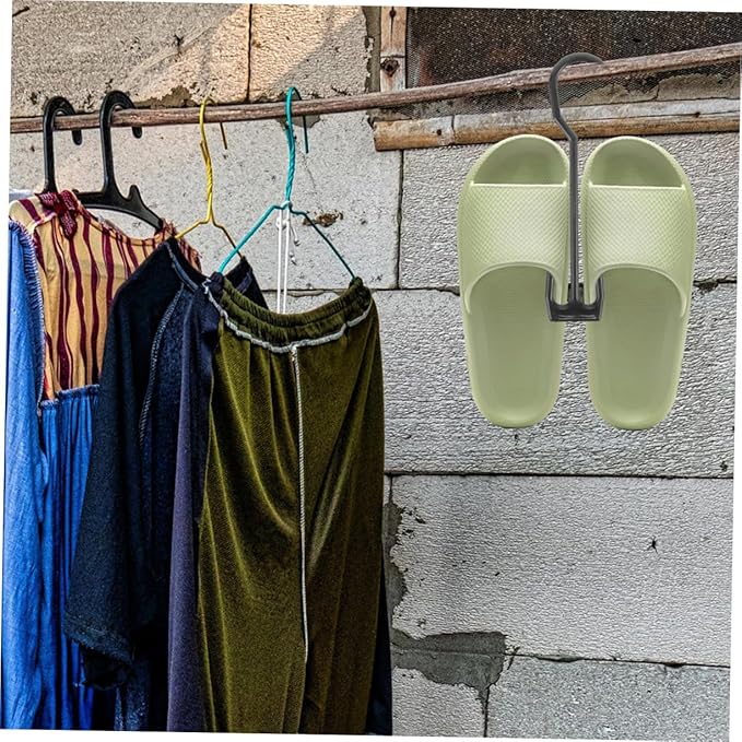 ABOOFAN 25pcs Hanging Shoe Hooks for Display and Drying Expandable Plastic Shoe Rack Organizer for Closet Double Hooks for Home and Retail Use Space-Saving Storage Solution