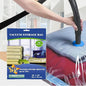 12 Combo Pack : 10 Large/Medium Space Saver Vacuum Seal Storage Bags + 2 Carry On TSA Toiletry Pouch bags - Wholesale Combo Deal