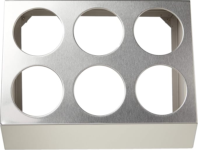 Winco 6 Hole Flatware Cylinder Holder, 2-Tier