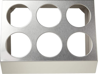 Winco 6 Hole Flatware Cylinder Holder, 2-Tier