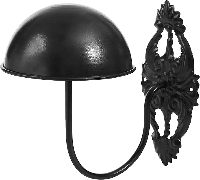 MyGift 2 Pcs Hat Holder, Cowboy Hat Rack Display Wall Mounted, Baseball Cap Organizer, Wig Helmet Hanger for Wall, Black Metal