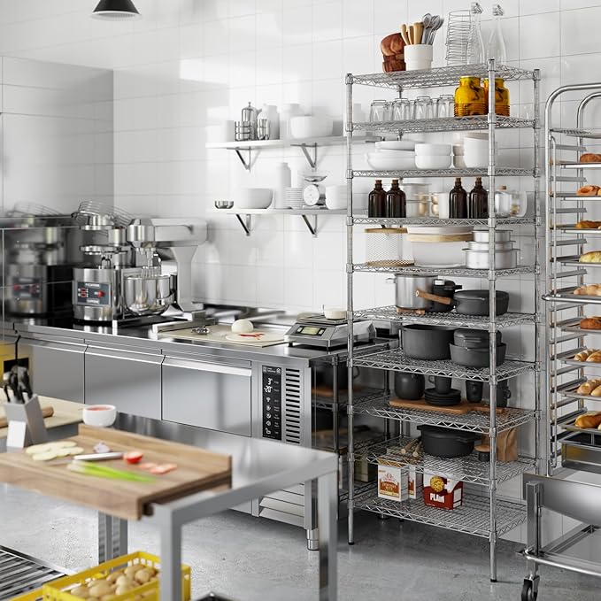 18" Deep x 30" Wide x 86" Height Wire Shelving Kit | 10-Tier | NSF Commercial Storage Rack Unit