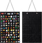 Collector Pin Board,Pin Collections Storage Holder,Enamel Pin Hanging Display Board,Pin Board For Pins Collection,Pin Holder Display For Wall,Enamel Pin Organizer Display Case(96 Slots,Black)