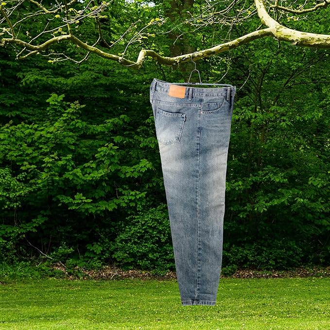 Colingmill 2 Sets Pants Stretcher Wrinkle Free Pants Hangers Hang to Dry Stretchers for Creased Wrinkle Free Slacks Without Ironing (Silvery)
