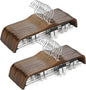 TOPIA HANGER Wooden Pants Hangers, Slim Natural Wood Skirt Hangers with Anti-Rust Hook and Adjustable Metal Clips, Perfect for Skirts, Pants, Slacks-20 Pack-CT17A20