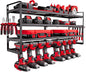 VEVOR Power Tool Organizer Wall Mount, 4-Layer Storage Rack with 8 Drill Holders, Tools Holder and Storage Rack with Screwdriver Holder, Garage Tool Organizer for Garage, Workbench, and Workshop