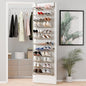 Whitmor 36 Pair Over The Door Shoe Organizer, 12 Tier Hanging Shoe Organizer, Heavy Duty Metal & Mesh Shoe Holder, Hanging Shoe Rack for Closet Organizer & Storage, 74" L x 21.7" W x 7.5" H, Mocha