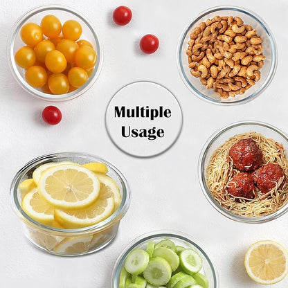 ARSUK 8oz Glass Food Storage Containers with Airtight BPA-Free Lids 6 Pack, 1 Cup Small Glass Freezer Containers for Sauce, Sides, Meal Prep - Reusable & Dishwasher Microwave Fridge Freezer Safe