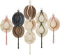 Maitys 5 Pcs Macrame Hat Hangers for Wall Cowboy Hat Holders Boho Wall Mount Hanging Rack Display Hand Weaving for Home Storage Western Decoration, 3 Sizes and Colors