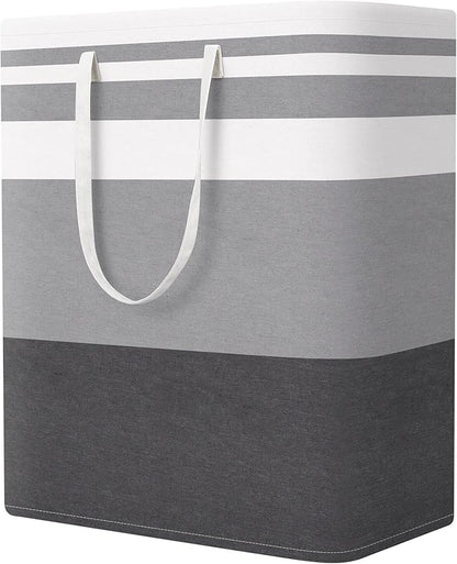 StorageRight Laundry Basket Hamper Large Collapsible Laundry Hamper with Easy Carry Handles，Freestanding Clothes Hampers for Laundry, Bedroom, Dorm, Clothes, Towels, 125L, Gradient Grey