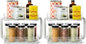 madesmart 2-Tier Plastic Multipurpose Kitchen Spice Organizer, Condiment Storage Spice Shelf for Cabinet Organization, Gray (Pack of 2)