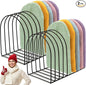 Hacaroa 2 Pack Beanie Organizer, Metal Beanie Hat Holder, Knitted Hat Display Stand Cap Storage Rack for Winter Cap, Tabletop, Closet, Bedroom, Dresser, Home Entryway, Black