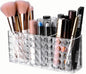 KNC 3 Compartment Acrylic Cosmetic Brushes Storage,Makeup Brush Holder Organizer,Perfect Bathroom Vanity Storage Solution for Makeup Brushes,Eyebrow Pencils,Lipsticks,Nail Polishes, and More