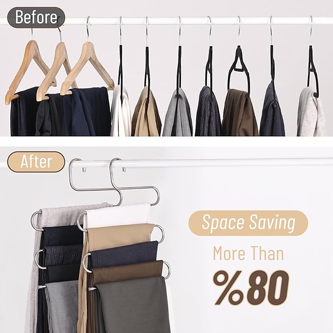 Mr. Pen- Pants Hangers - Space Saving, 5 Pack, Jeans Hangers