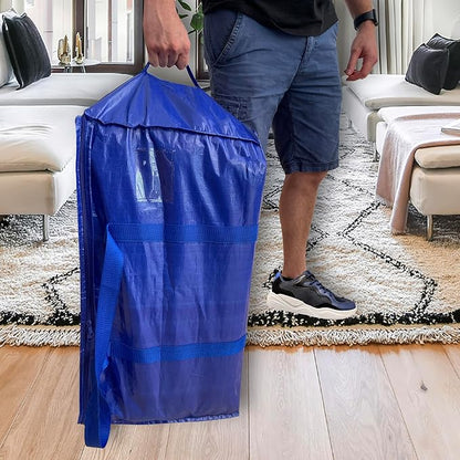 Heavy Duty Moving Bags, 6-Pack, Alternative To Moving Boxes, Heavy Duty Zipper Storage Bags, Foldable Packing Bags For Traveling, Storage Totes, Bedroom Closet