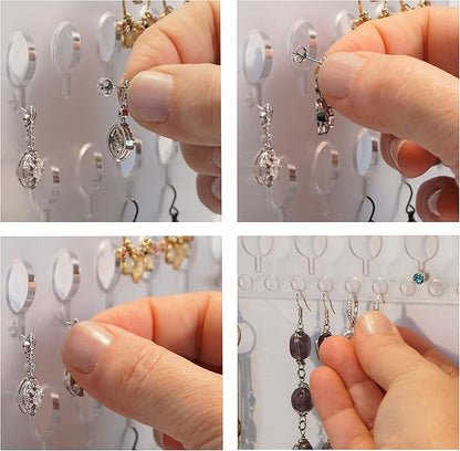 Angelynn's Wall Mounted Earring Holder Necklace Organizer for Small and Medium Post Stud Dangle Pierced Earrings, Hanging Closet Jewelry Storage Rack with Tray, AAA Rubbed Bronze 14 1/2" x16 1/4"