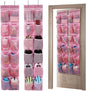 GOMAJI Over the Door Hanging Shoe Organizer, 12 Large Pockets, 2-Pack