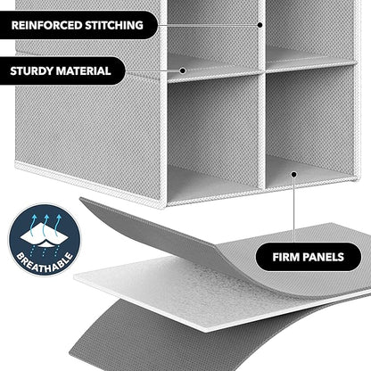 Simple Houseware 20 Section Shelves Hanging Shoes Organizer Holder for Closet, Gray