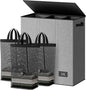SOLEDI 160L Laundry Hamper 3 Section, Extra Large Laundry Hamper with Lid, Dirty Clothes Hamper with Sturdy Handle, Large Laundry Basket Organizer for Laundry Room, Bedroom, Hampers for Laundry