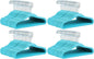 Amazon Basics Kids Velvet, Non-Slip Clothes Hangers for Infant and Toddler, 11.6 inches (for Baby Clothes), 50 Count, Blue (Pack of 4)