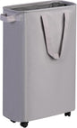 efluky Slim Laundry Hamper with Wheels, Rolling Laundry Basket for Clothes, Small Laundry Basket for Bedroom, Dorm and Laundry Room, 60L (12.7 Gallons) Grey