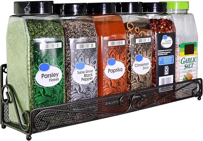 AMT 1 Tier Nail Rack, 2 Pack Metal Wall Mount Organizer, Essential Oils Organizer, Pantry Cabinet Door Shelf Storage.Hanging Display for Spice Jars, Nail Polish, Cosmetic Beauty Bottles