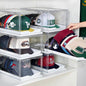 Vtopmart 6 Pack Hat Organizer for Baseball Caps, Clear Hats Holder Box with Drawer, Large Cap Storage with Sliding Tray, Stackable Rack Display Case with Magnetic Door, Each Holds 12 Hats