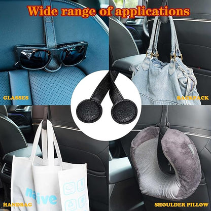 1 Pack Cowboy Hat Hanger for Car, Magnetic Hat Holder for Truck, Jeep, SUV, Headrest Hook Organizer for Caps, Keys, Sunglasses, Bags (Black) (1)