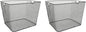 YBM Home Kitchen Pantry Organizer Wire Baskets for Shelves, Cabinets, Pantry, Countertop, Mesh Open Storage Bin Metal Basket for Organizing Food Supplies, 2 Pack