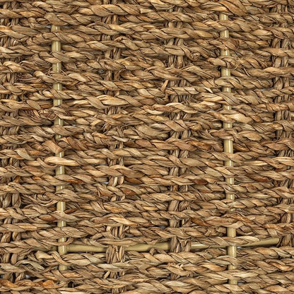 Household Essentials Round Seagrass Basket with Handles, Natural