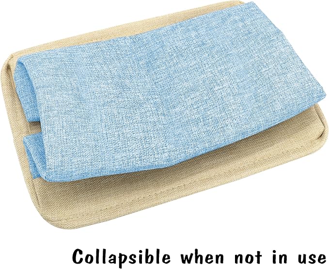 PET ARTIST Dog Toy Basket, Collapsible Dog Toy Bin Box with Comfortable Handles, Large Pet Toy Storage Basket Organizer for Accessories, Toys,Coat & Clothing,Blanket Leash (Blue, M:15"x11"x9")