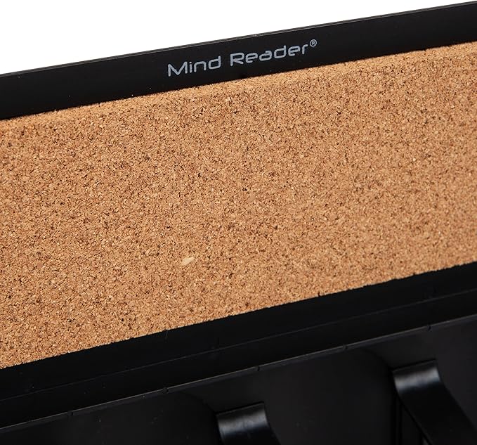 Mind Reader Single Serve Pod Organizer, Wall Mount, 20 Pod Capacity, Magnetic or Adhesive, 10.75" L x 15.5" W x 2.5" H, Black (Pack of 4)
