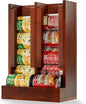 HOMESTEAD Wooden Can Organizer for Pantry, Solid Wood Canned Food Rack, Holds Standard 14.2 oz Cans, Space-Saving Kitchen Storage for Cabinets & Countertops (Brown)
