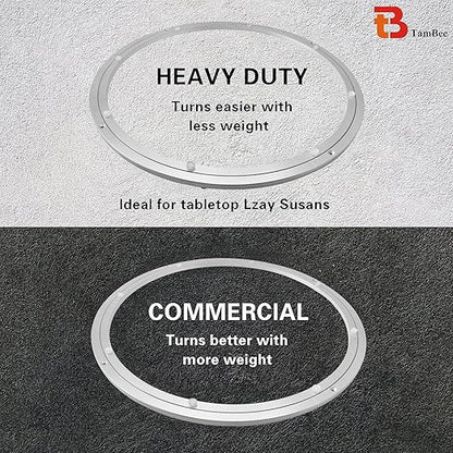 TamBee Aluminum Lazy Susan Heavy Duty Metal Rotating Hardware Turntable Bearing Ring Lazy Susan Base Only (8-Inch Heavy Duty)
