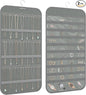 2-Pack Hanging Jewelry Organizer Storage, 40 Pockets 36 Hooks Necklace Earring Necklace Bracelet Ring Organizer, Double - Sided Design, Grey