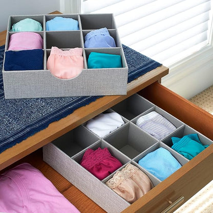 Household Essentials Drawer Organizer Tray 2 Pack, Gray