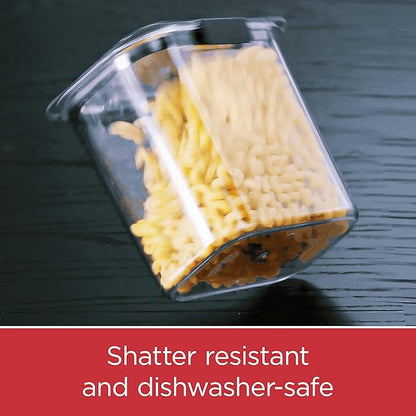 Rubbermaid Brilliance 12-Cup Airtight Food Storage Container,Perfect for Pantry Staples,Clear/Grey,(Pack of 2)
