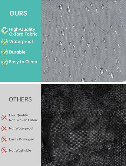 NiHome 35 Pockets Door Hanging Organizer Fit for Stanley 30oz 40oz Tumblers with Handles, Deep Clear Pockets with Handle Slots, Waterproof Oxford Fabric for Kitchen, Cabinet, Pantry, Closet (Gray)
