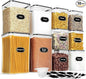 Flour Sugar Storage Containers, 10 Pack Large Airtight Food Storage Containers with Lids for Kitchen Pantry Organization and Storage, BPA Free Plastic Canisters Sets for Cereal, Rice and Baking