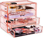 Sorbus Makeup Organizer - 4 Drawer Acrylic Make Up Organizers and Storage for Cosmetics, Jewelry, Beauty Supplies, Clear Makeup Organizer for Vanity, Girl's Room, College Dorm, Counter, Bathroom-Sinks
